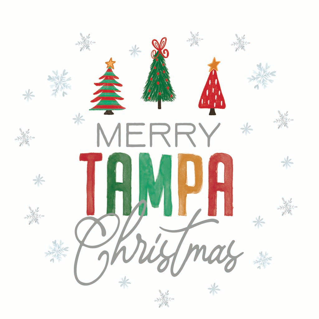 6" Round Ornament-Whimsy Wonderland Traditional Merry Tampa Christmas -1