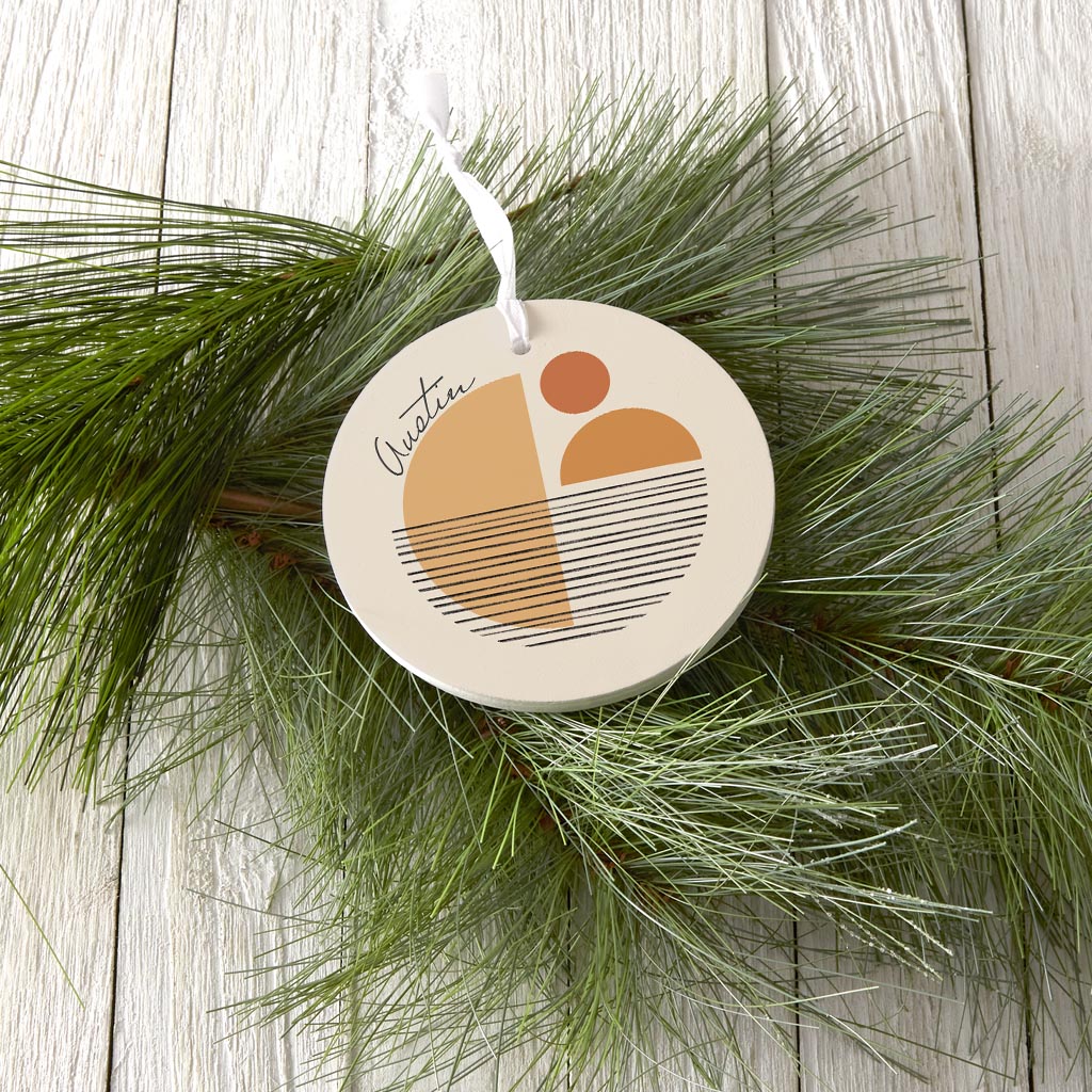 Vintage Groove Shapes Texas Austin | Wood Ornament | Eaches | Min 6
