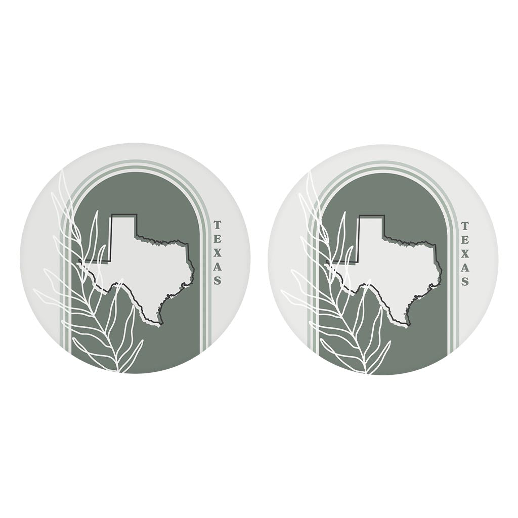 Vintage Groove State with Leaf Texas
