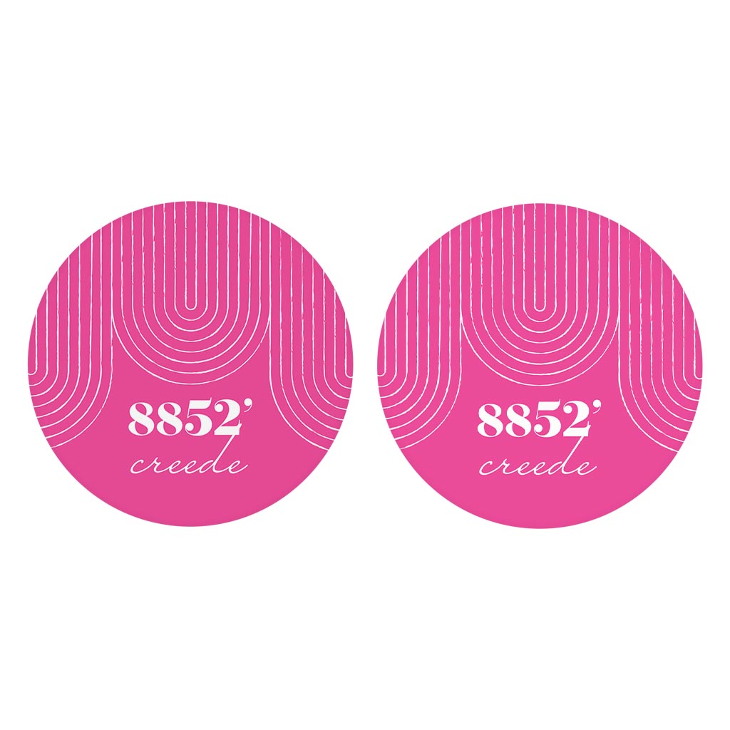 Bright Modern Elevation Pink Colorado Creede | Absorbent Car Coasters | Set of 2 | Min 4