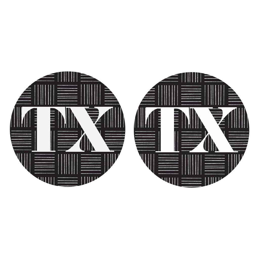 Black and White Abbreviated on Black Texas