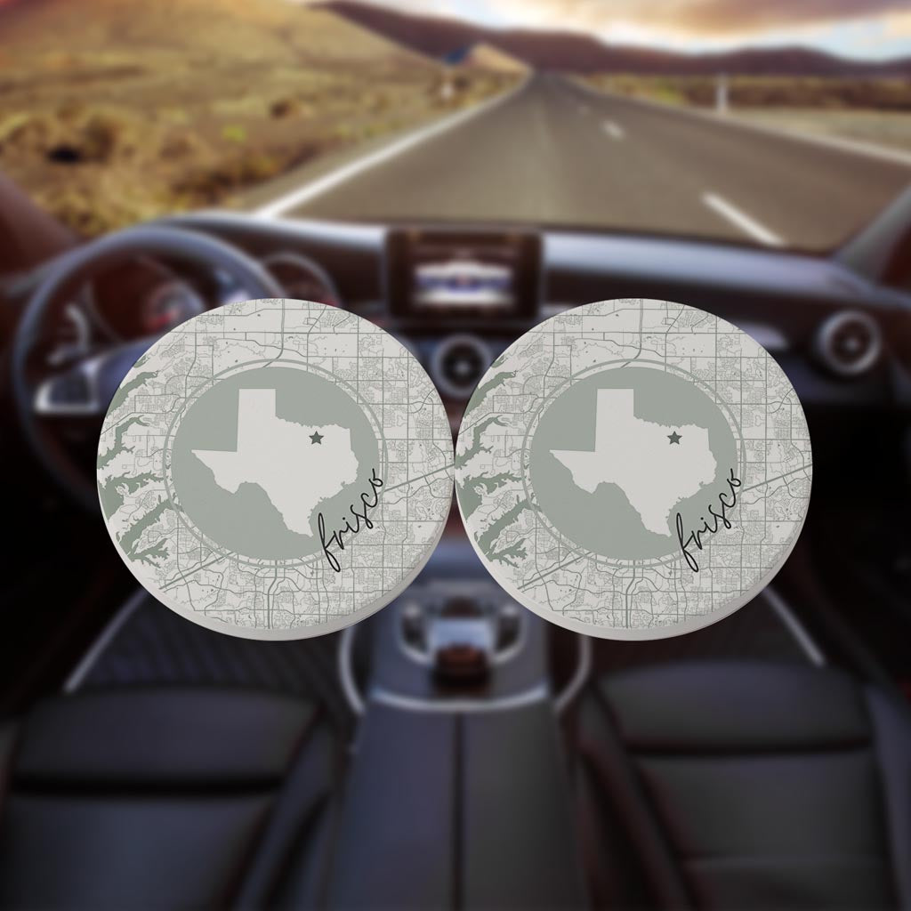 Vintage Groove State Star Map Texas Frisco