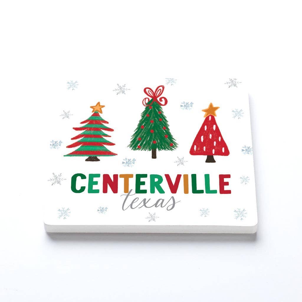 Coaster, Christmas Decor, Christmas Trees, Customizable