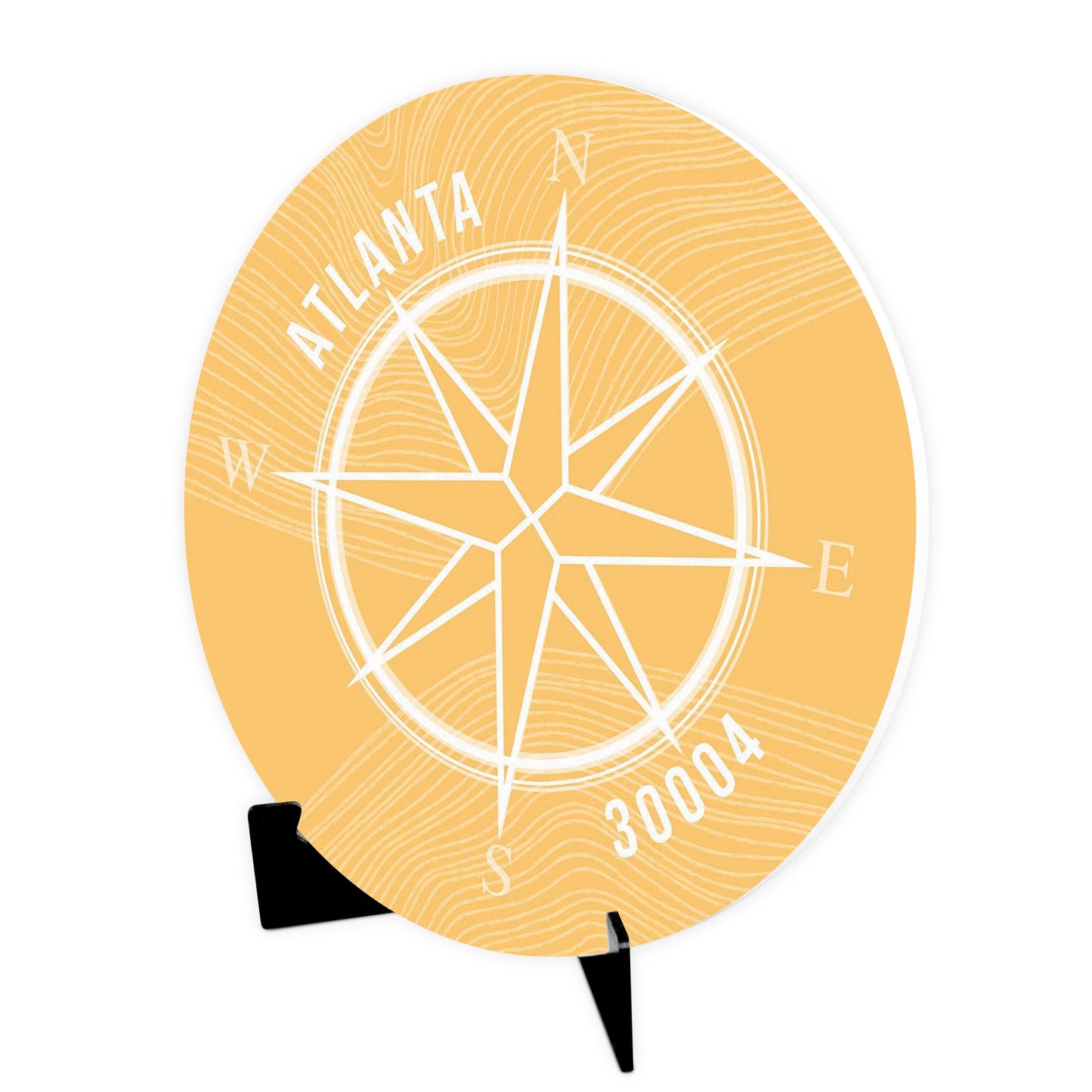 Boho Color Compass Zip On Yellow Georgia Atlanta | Wood Sign | Eaches | Min 1