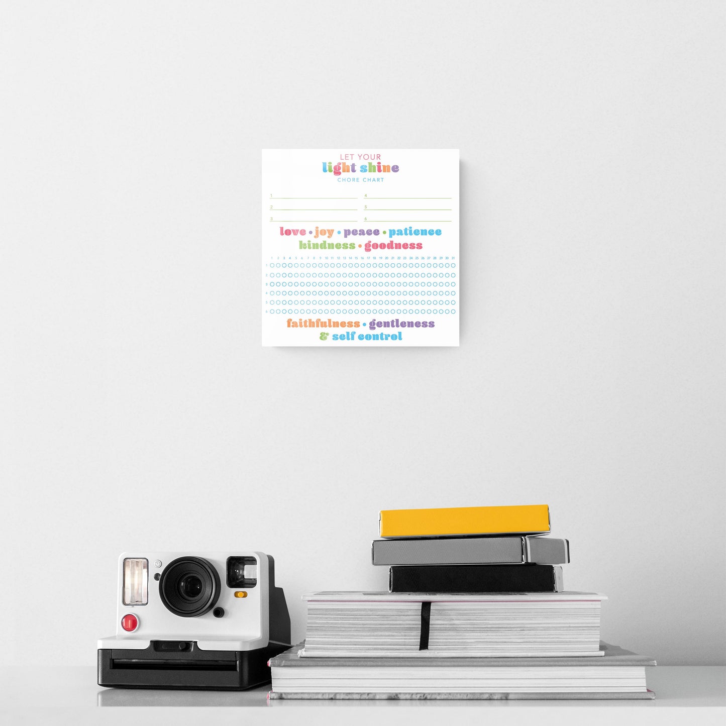 Childrens Fruits Of The Spirit Habit Tracker | Hi-Def Glass Art | Eaches | Min 2