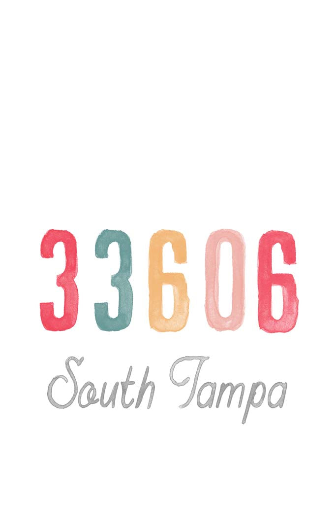 Cotton Tea Towel White-Watercolor ZIP 33606 South Tampa -5