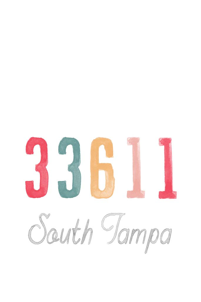 Cotton Tea Towel White-Watercolor ZIP 33611 South Tampa -5