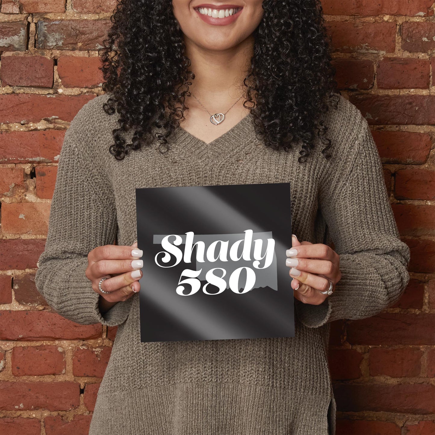 Minimalistic B&W Ardmore Ok Shady 580 Black | Hi-Def Glass Art | Eaches | Min 2