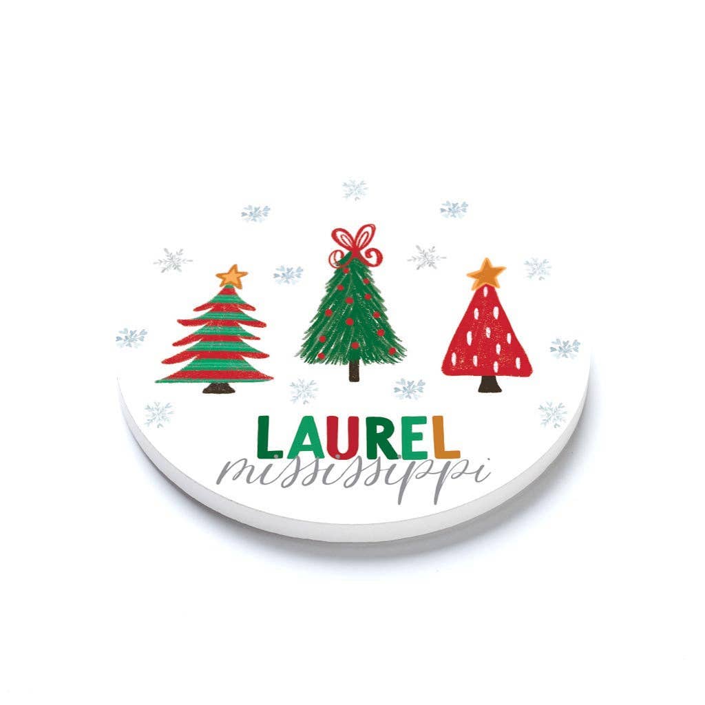 Round Coaster, Christmas Decor, Custom Gifts, Festive