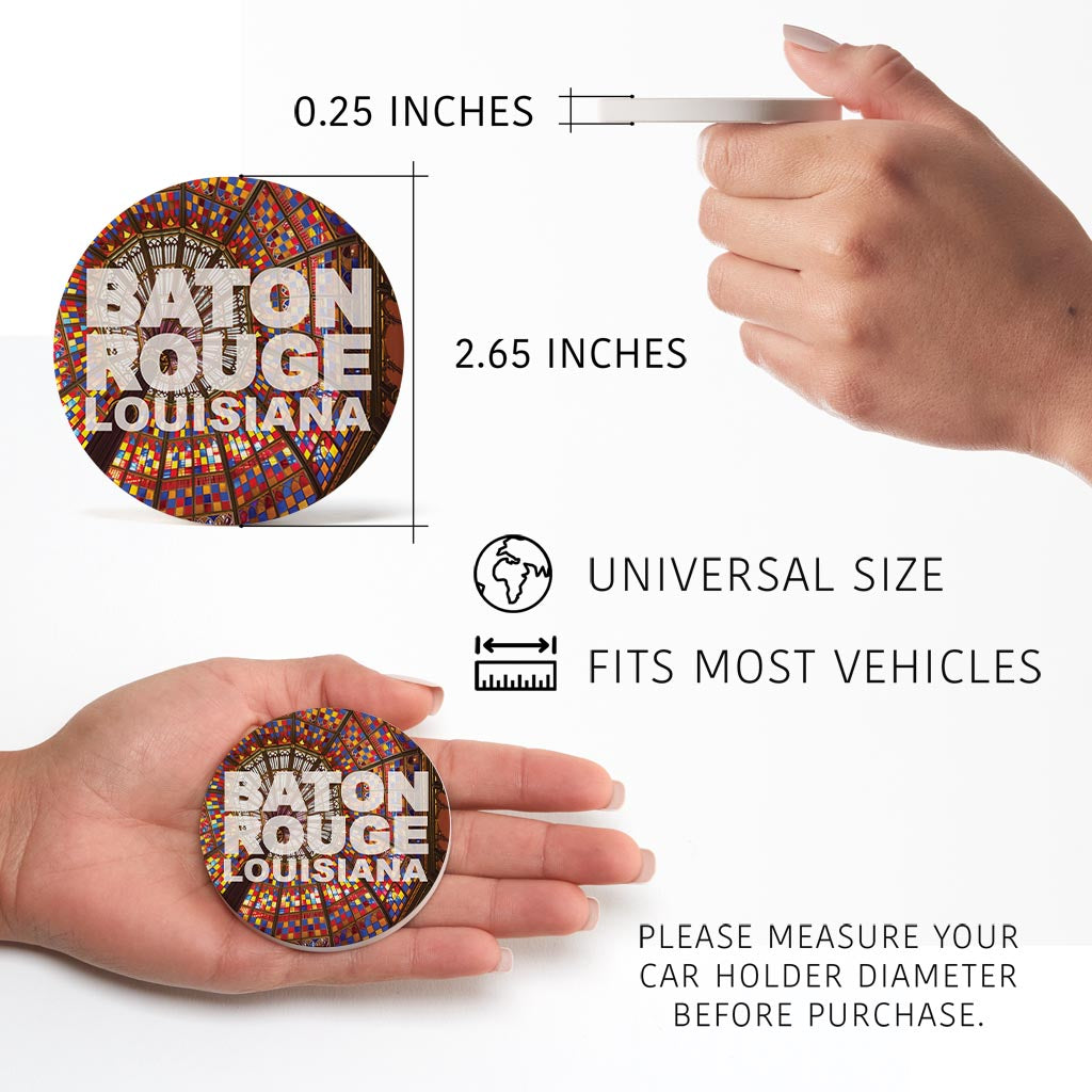 Baton Rouge Louisiana Photo | Absorbent Car Coasters | Set of 2 | Min 4