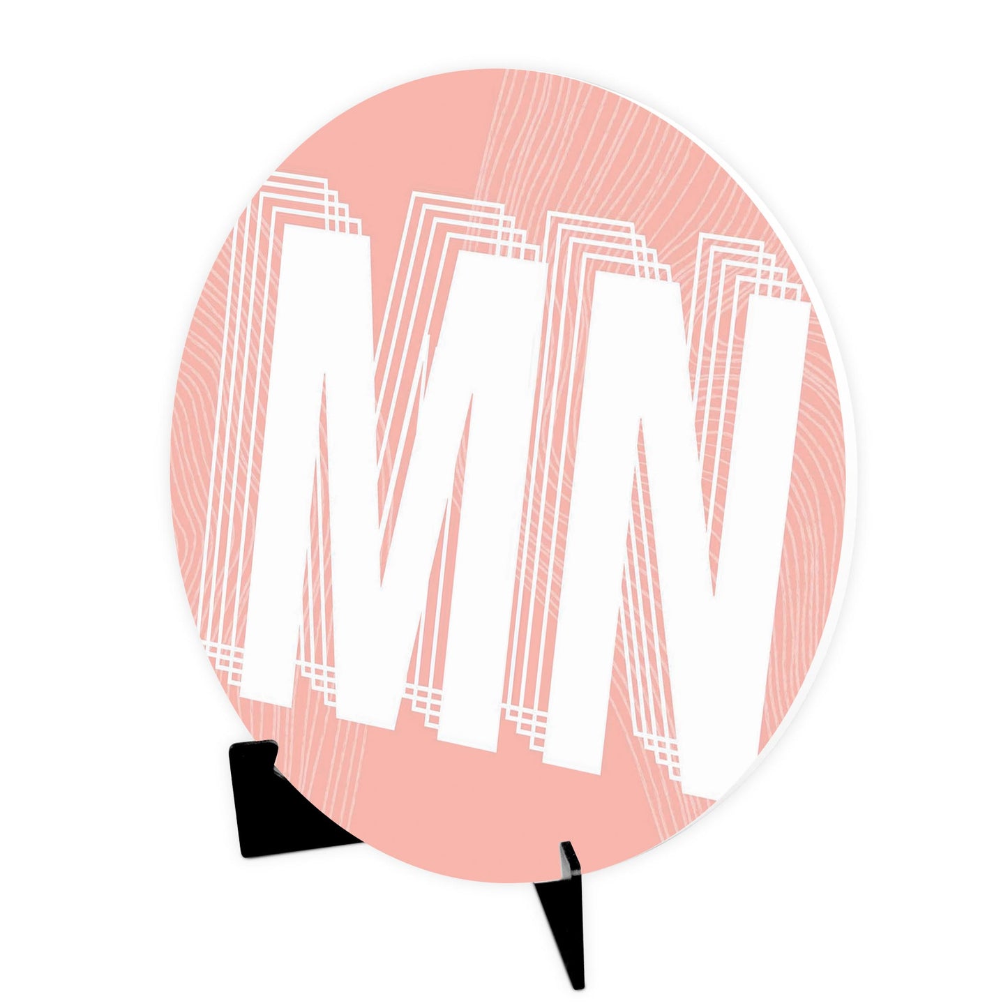Boho Color Abbreviated On Pink Minnesota | Wood Sign | Eaches | Min 1