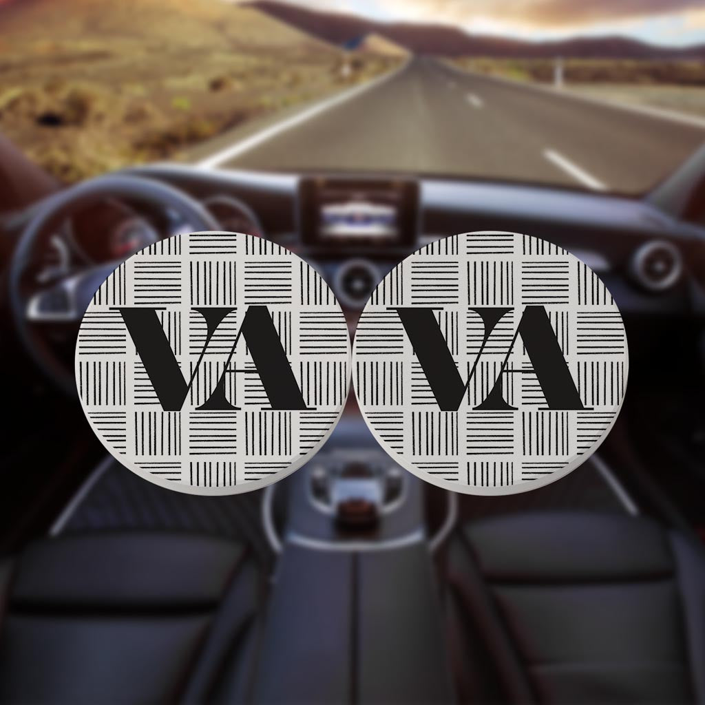 Black and White Abbreviated on White Virginia | 2.65x2.65