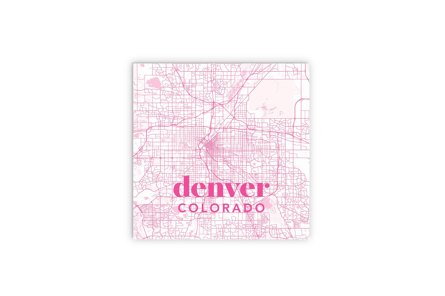 Bright Modern Pink Map Colorado Denver | Wood Sign | Eaches | Min 2