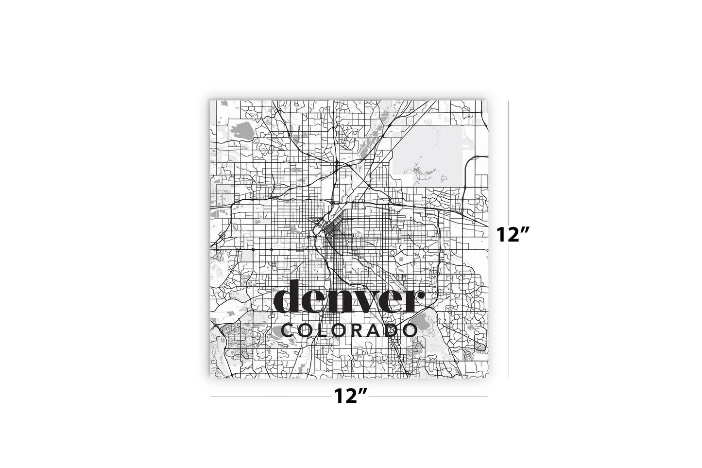Black And White White Map Colorado Denver | Wood Sign | Eaches | Min 2