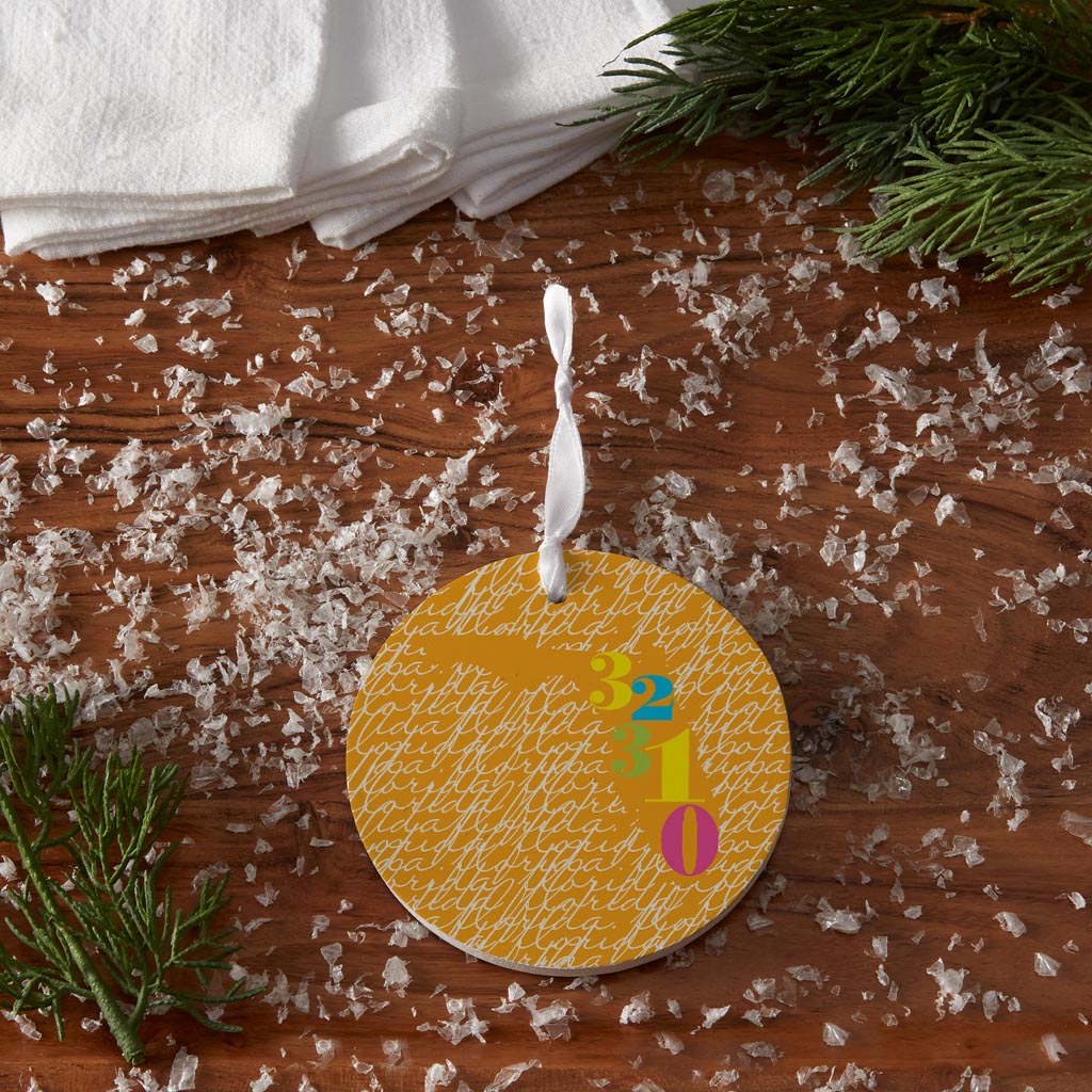 Bright Modern State Script Orange Florida Tallahassee | Wood Ornament | Eaches | Min 6