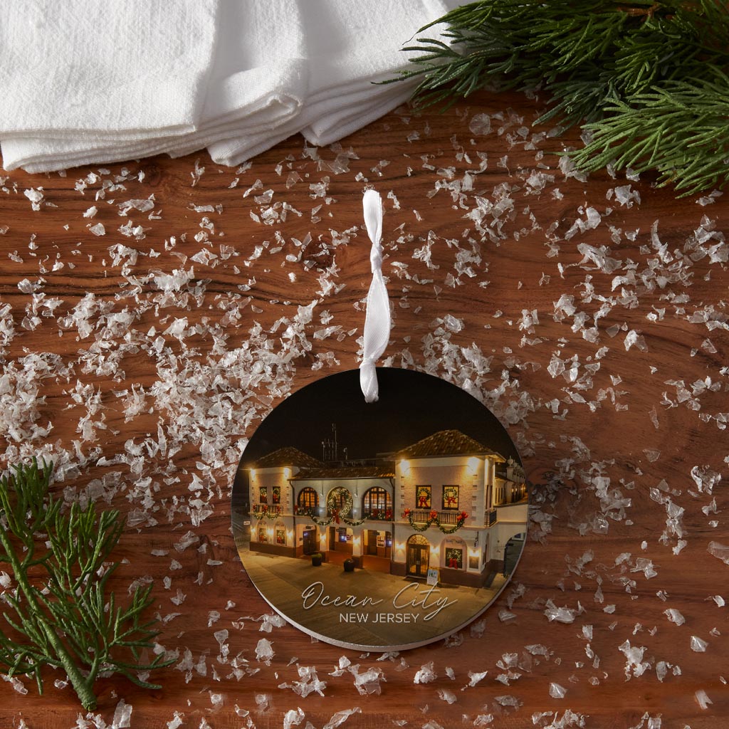 OCNJ Music Pier Christmas Ornament| Wood Ornament | Eaches | Min 6