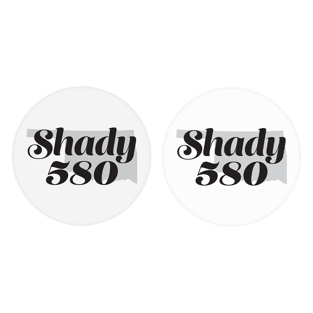 Minimalistic B&W Ardmore Ok Shady 580 White | Absorbent Car Coasters | Set of 2 | Min 4