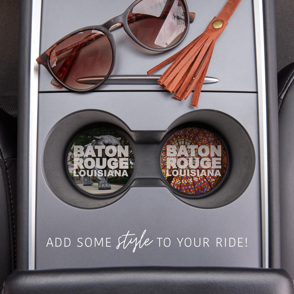 Baton Rouge Louisiana Photo Set | Absorbent Car Coasters | Set of 2 | Min 4