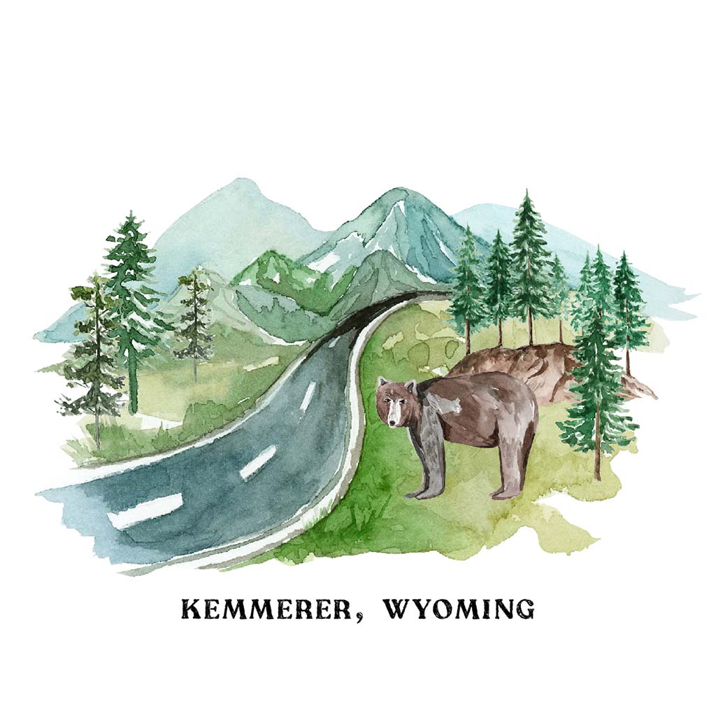 4" Round Ornament-Mountain Road Kemmerer Wyoming -5