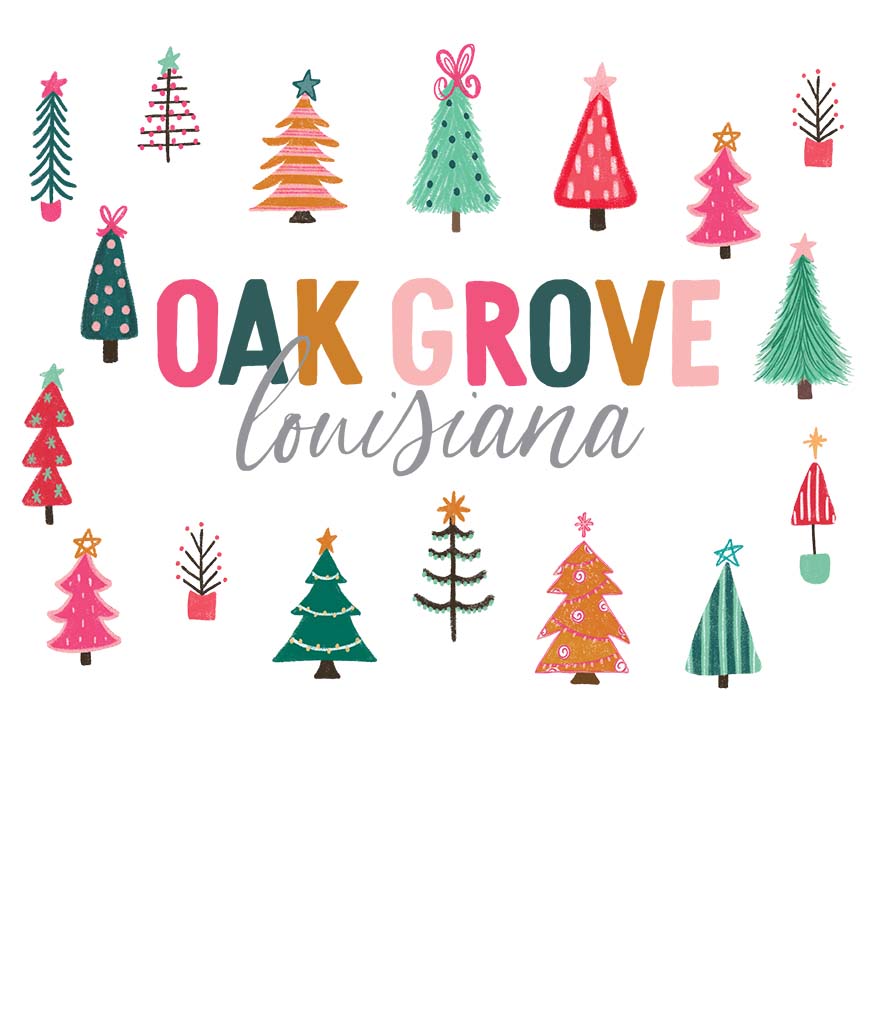 Gildan Sweatshirt White-Whimsy Wonderland Bright Oak Grove Louisiana -5