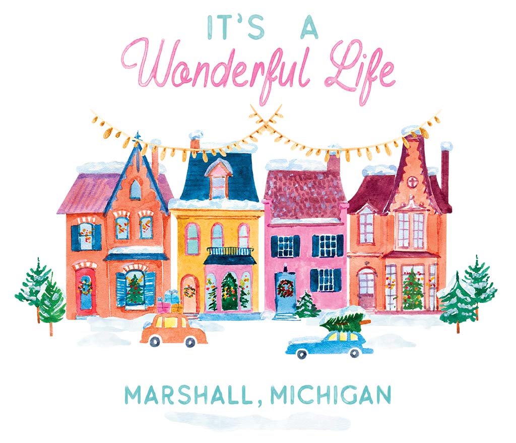 Tote Bag Natural Canvas-It's A Wonderful Life Marshall Michigan -4