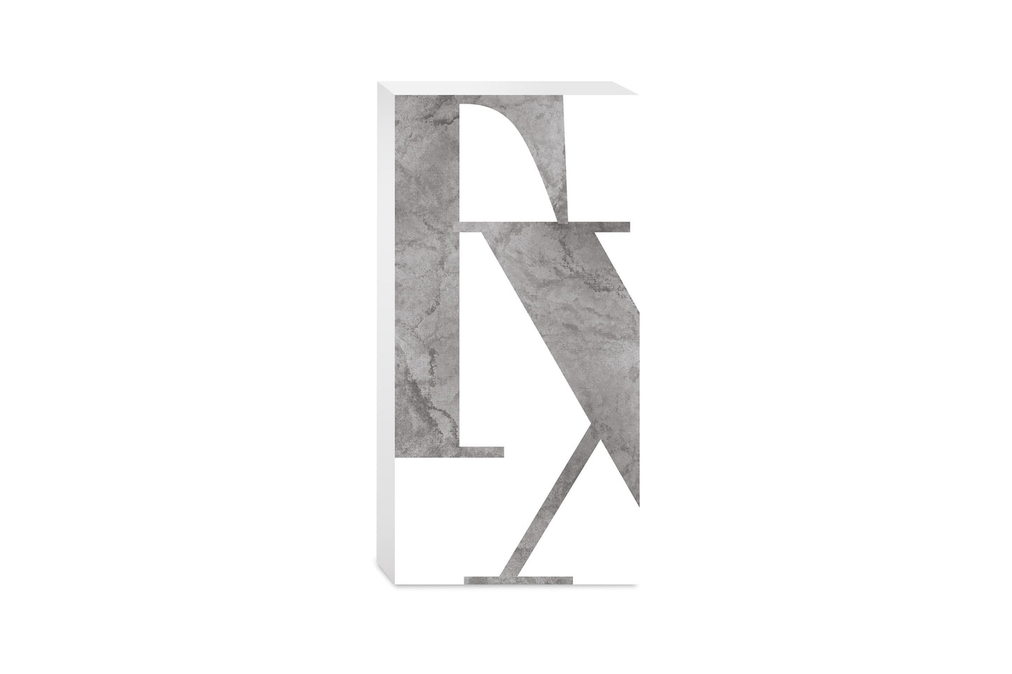 Modern White Texas Initials | Wood Block | Eaches | Min 4