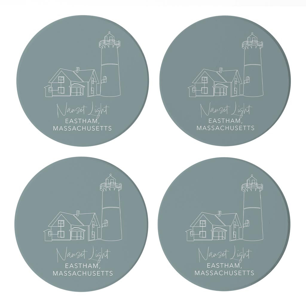 Nauset Light Muted Coastal | Absorbent Coasters | Set of 4 | Min 2