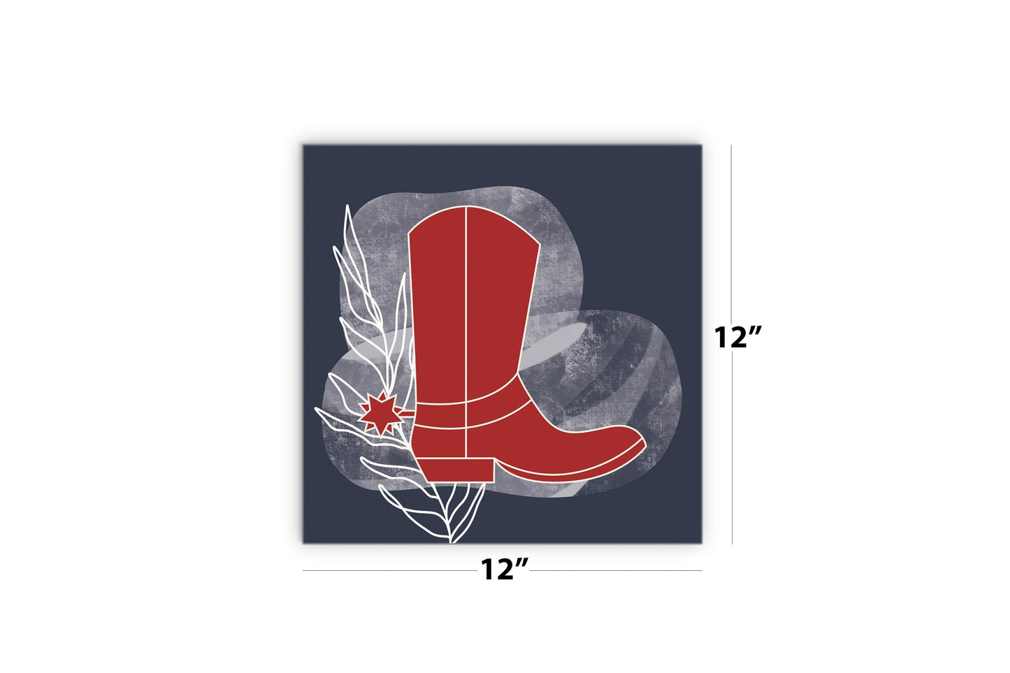 Modern Minimalist Texas Colors Boot | Wood Sign | Eaches | Min 2