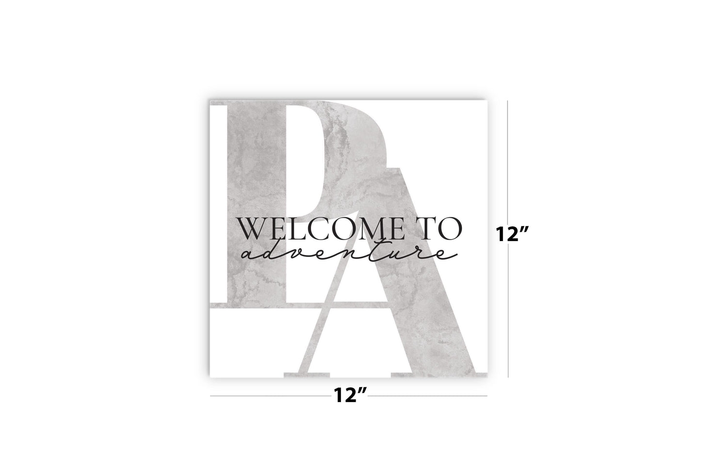 Minimalistic B&W Pennsylvania Adventure Quip | Wood Sign | Eaches | Min 2