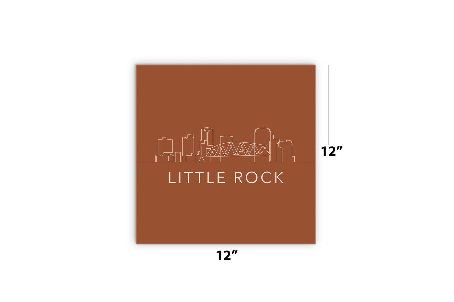 Modern Minimalist Arkansas Little Rock Skyline | Wood Sign | Eaches | Min 2