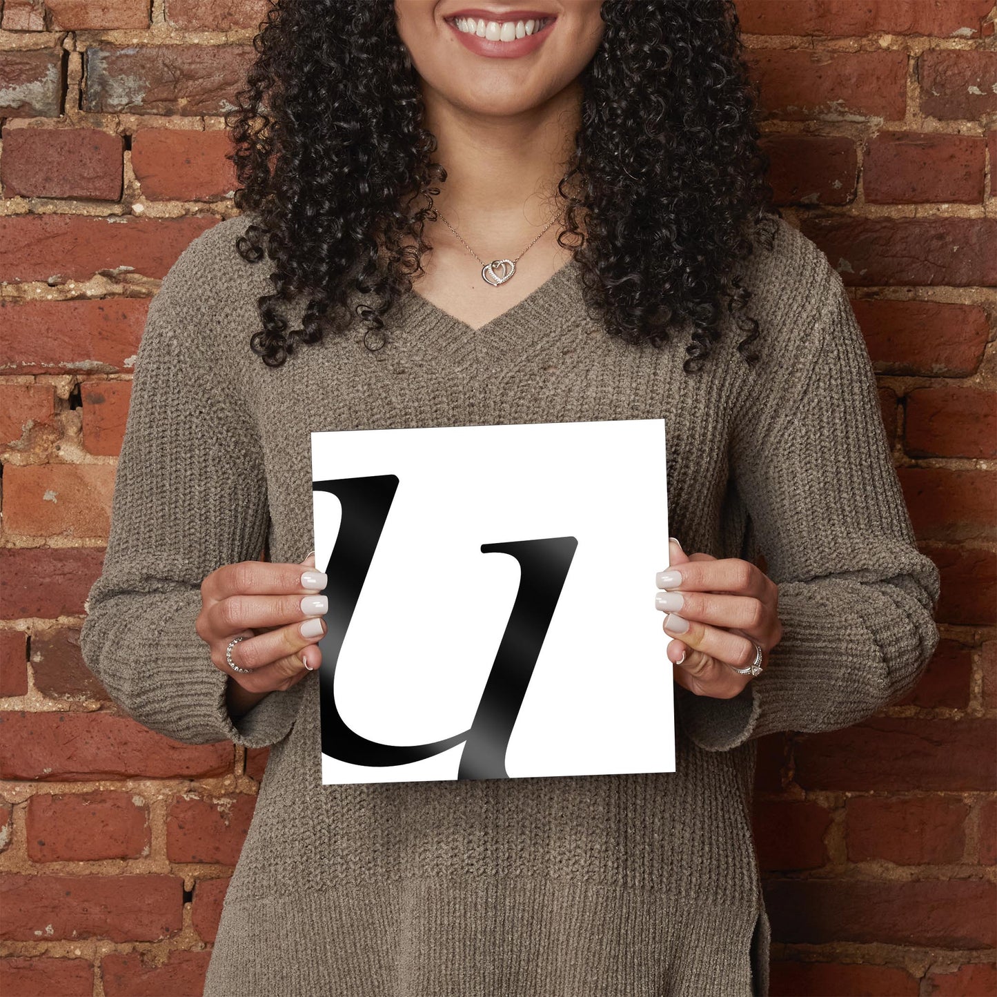 Minimal Monogram U | Hi-Def Glass Art | Eaches | Min 2