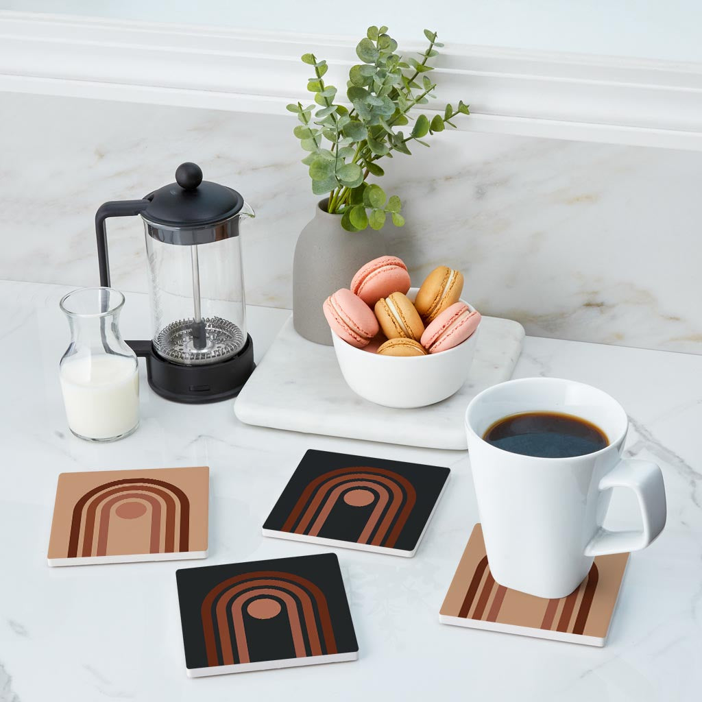Retro Line Art | Absorbent Coasters | Set of 4 | Min 2