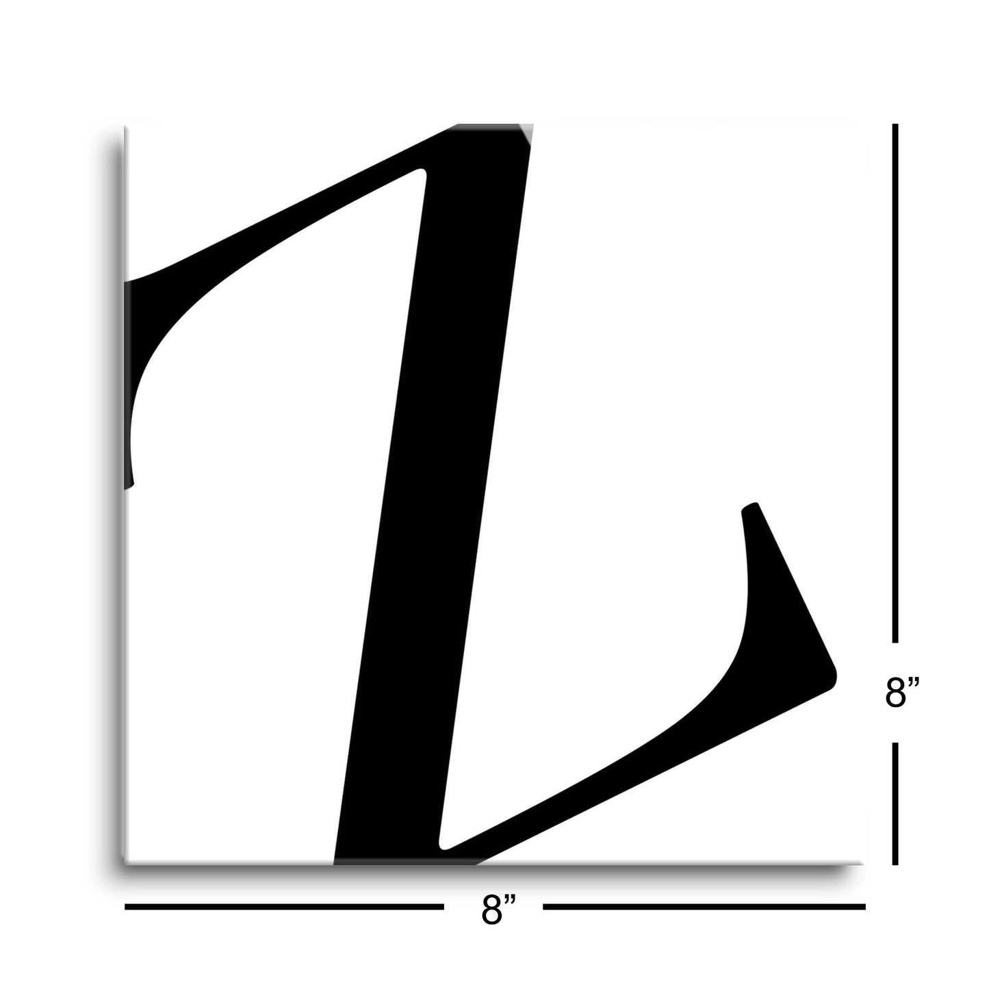 Minimal Monogram Z | Hi-Def Glass Art | Eaches | Min 2