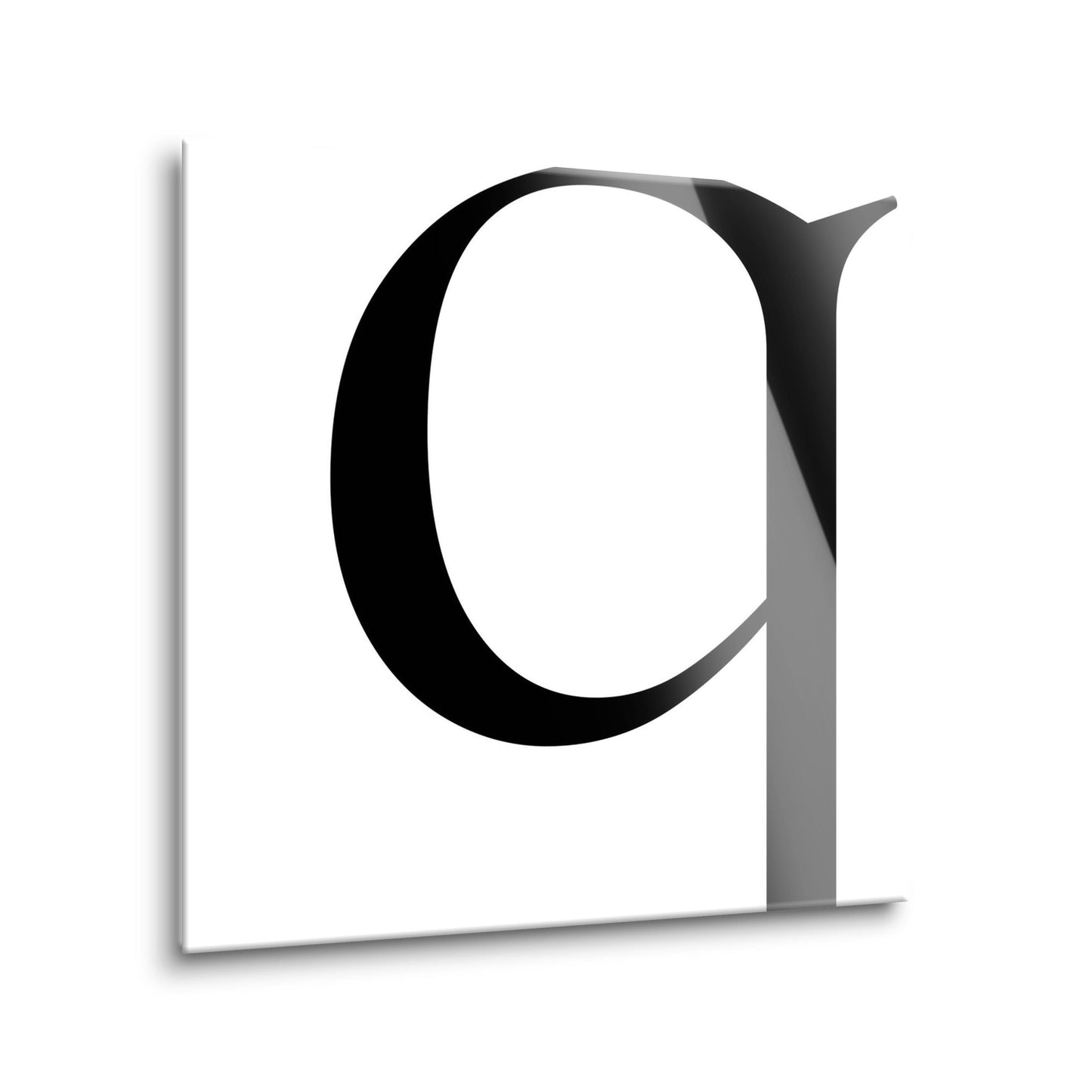 Minimal Monogram Q | Hi-Def Glass Art | Eaches | Min 2