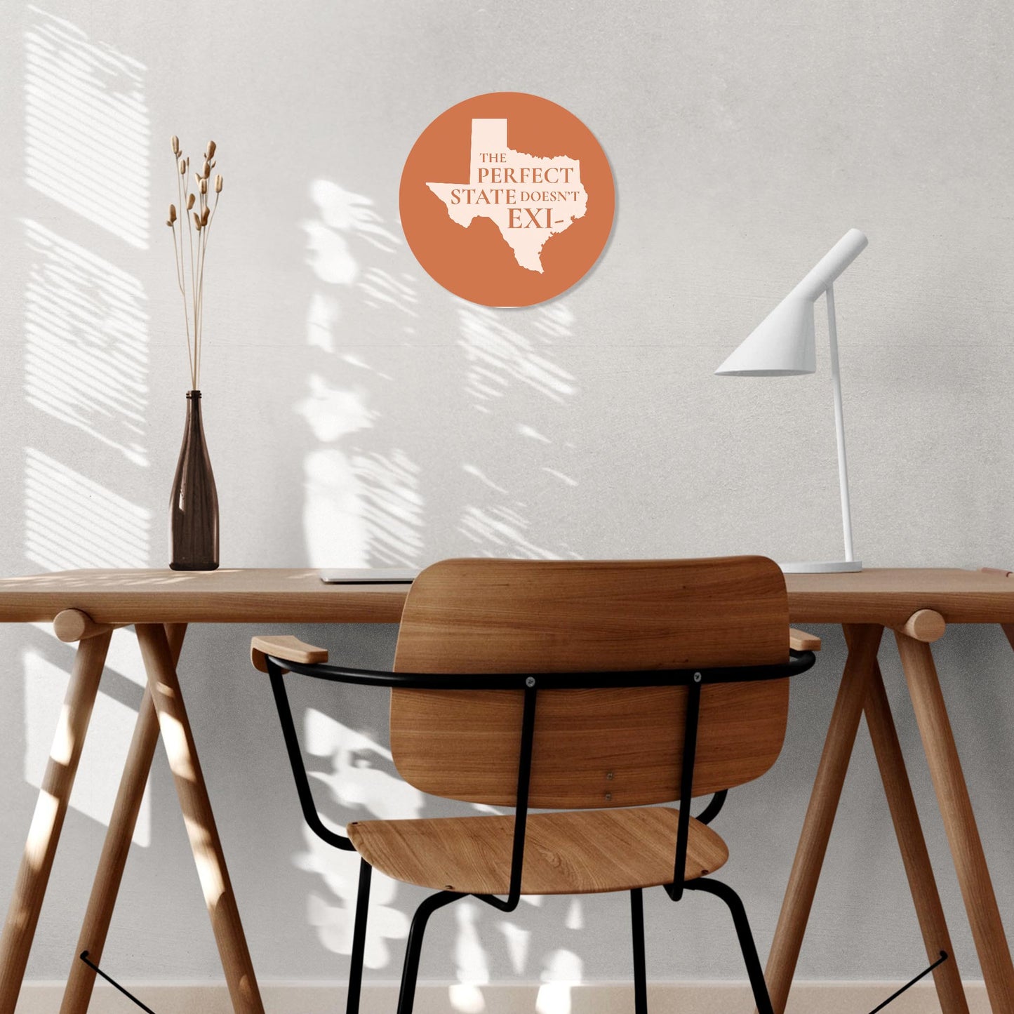 Modern Minimalist Texas The Perfect State Doesnt Exi | Wood Sign | Eaches | Min 1
