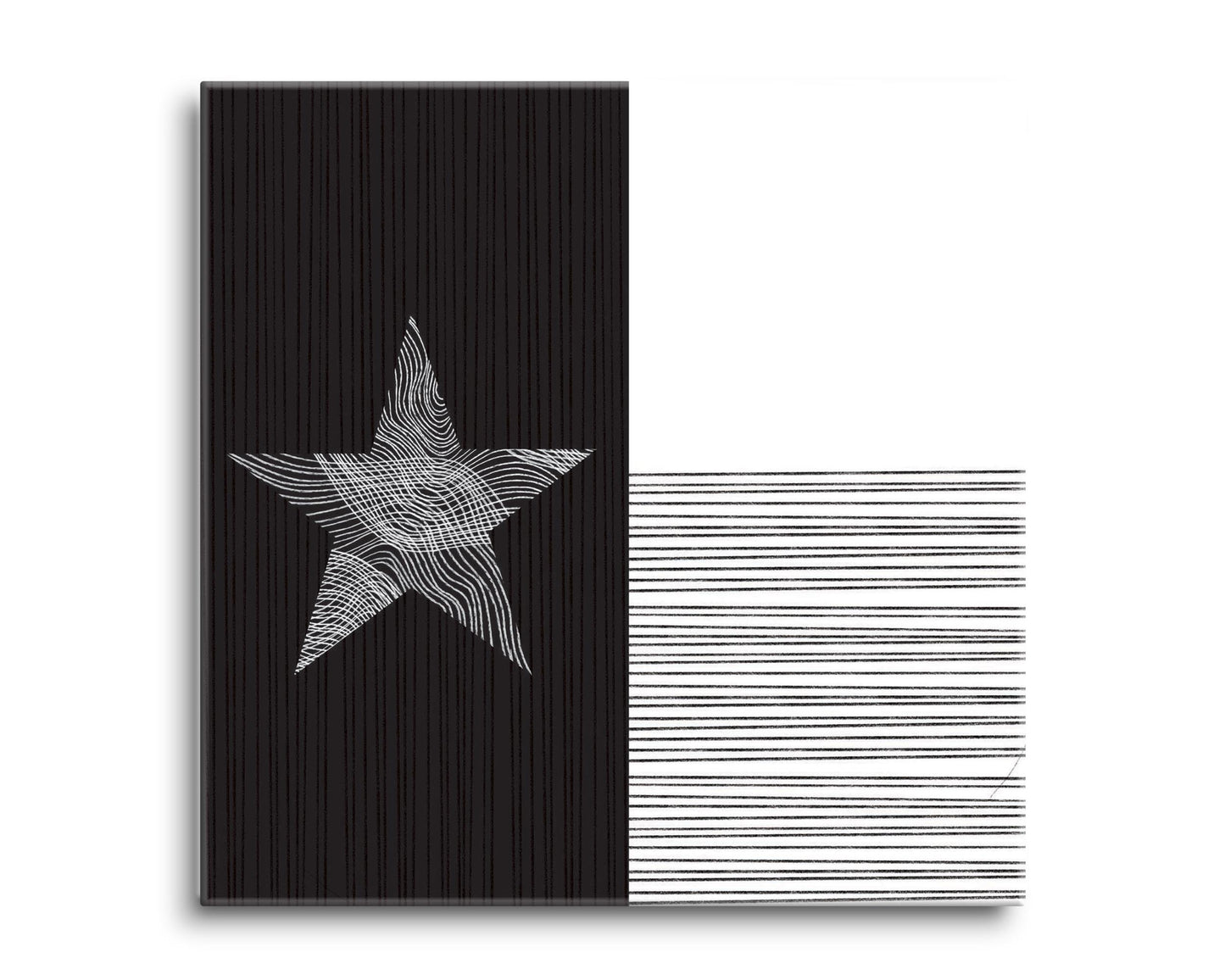 Modern Texas State Flag Abstract Lines | Hi-Def Glass Art | Eaches | Min 2