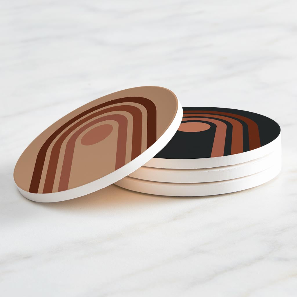 Retro Line Art| Absorbent Coasters | Set of 4 | Min 2