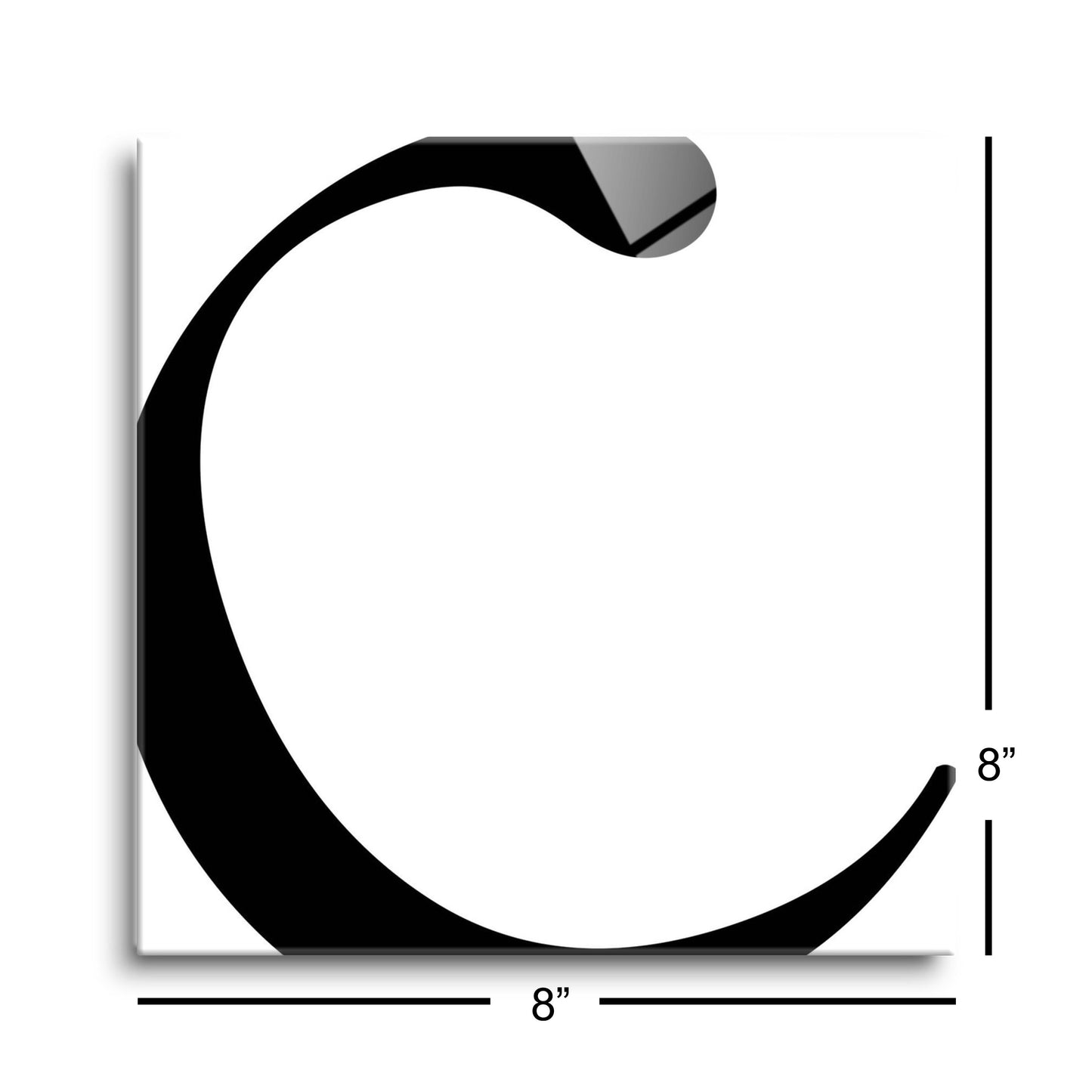 Minimal Monogram C | Hi-Def Glass Art | Eaches | Min 2