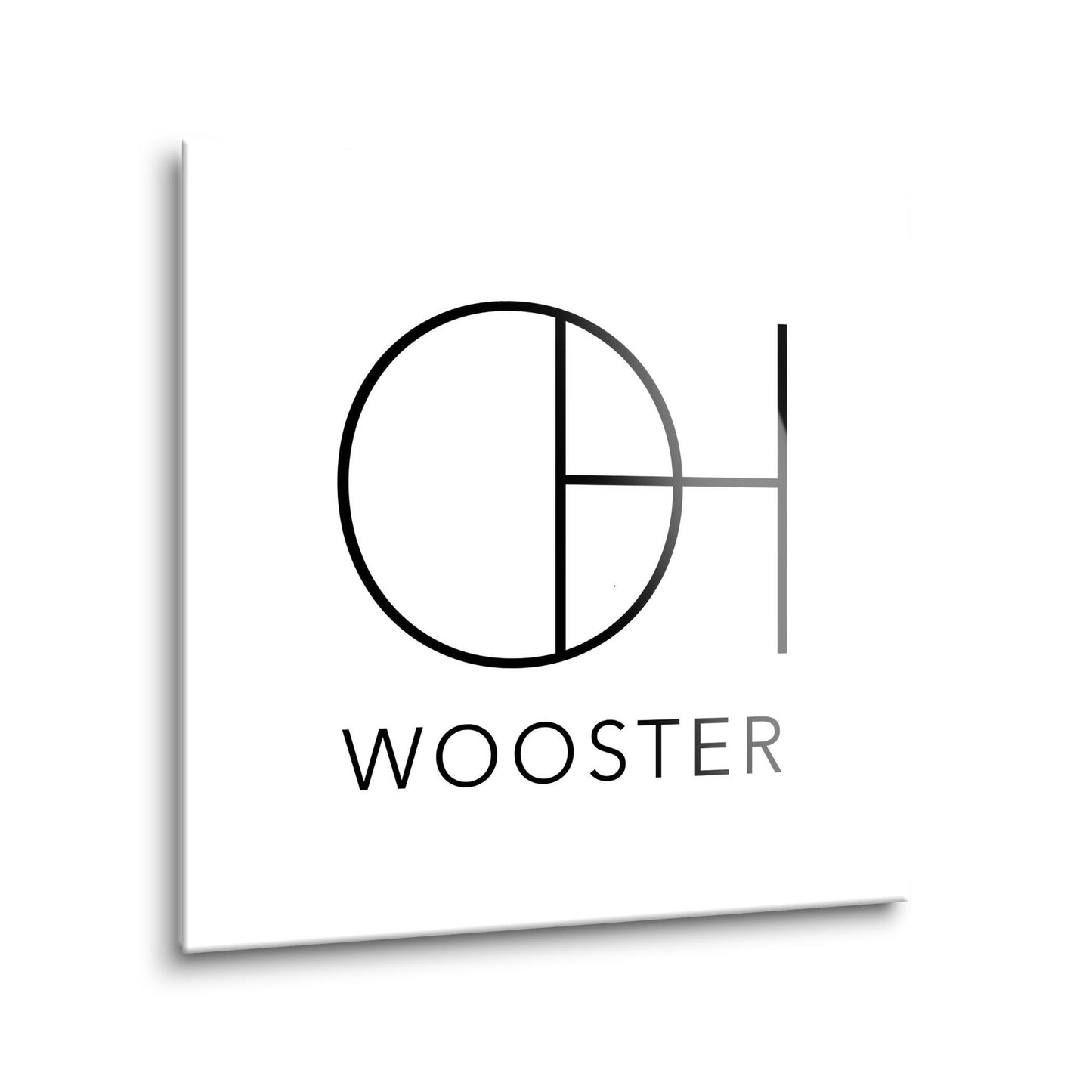 Wooster Oh State Initials And City Name | Hi-Def Glass Art | Eaches | Min 1