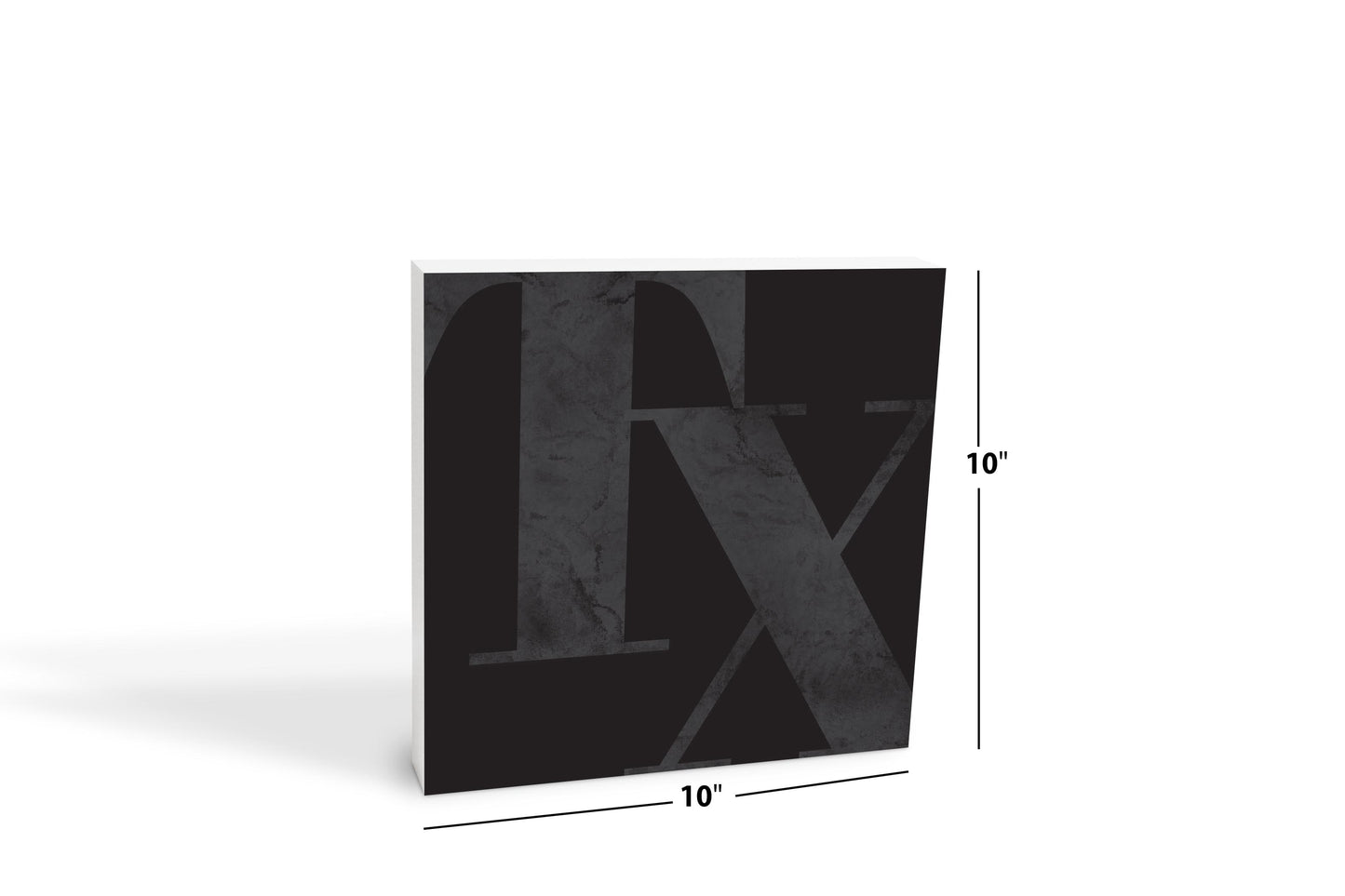 Modern Black Texas Initials | Wood Block | Eaches | Min 2
