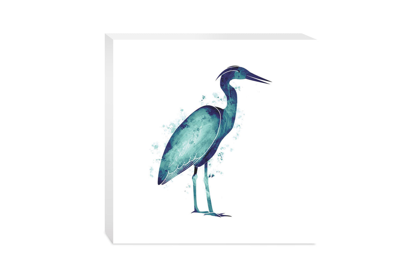 East Coast Water Color Heron | Wood Block | Eaches | Min 2