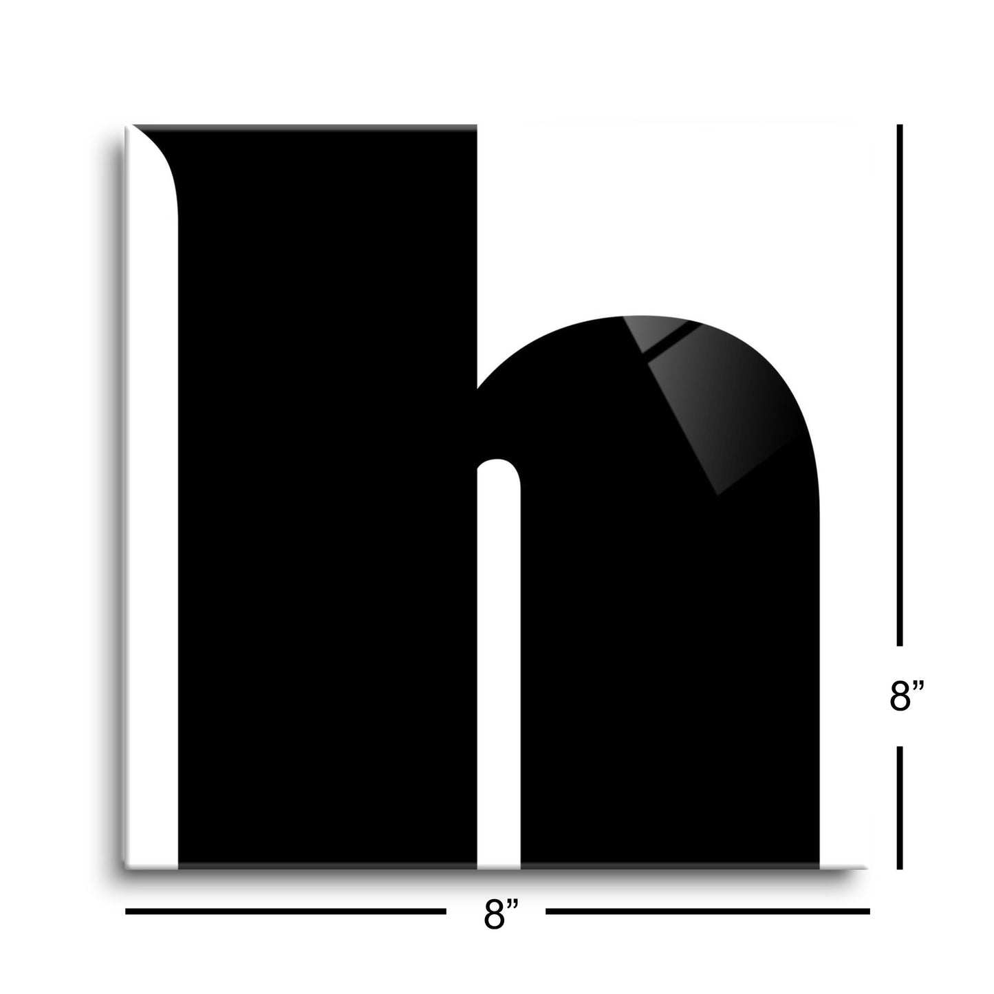 Fun Chunky Monogram H | Hi-Def Glass Art | Eaches | Min 2