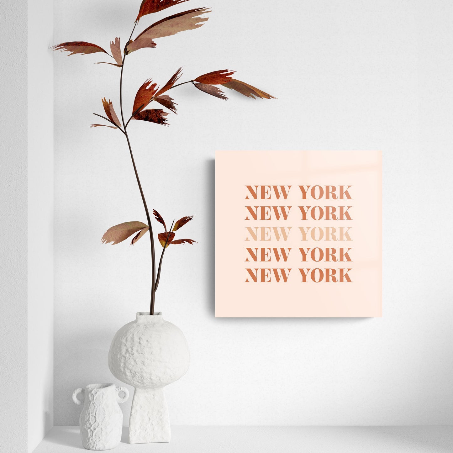 Modern Minimalist New York Repeated Light | Hi-Def Glass Art | Eaches | Min 2