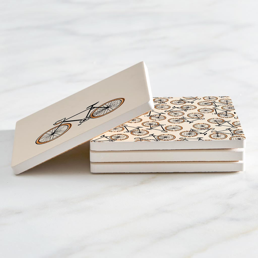 Vintage Bike With Pattern| Absorbent Coasters | Set of 4 | Min 2