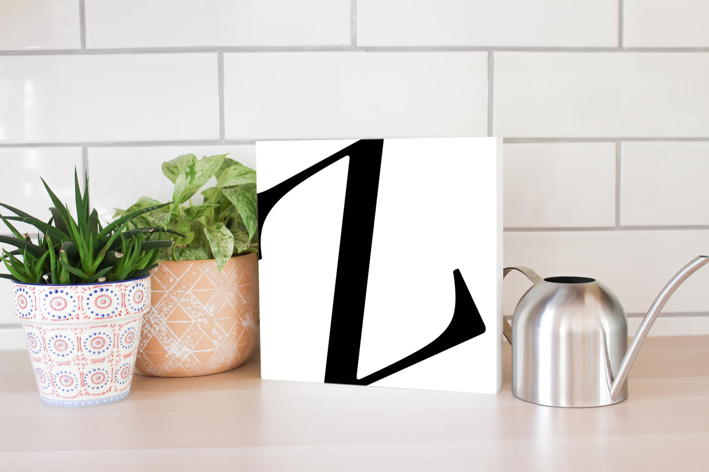 Minimal Monogram Z | Wood Block | Eaches | Min 2