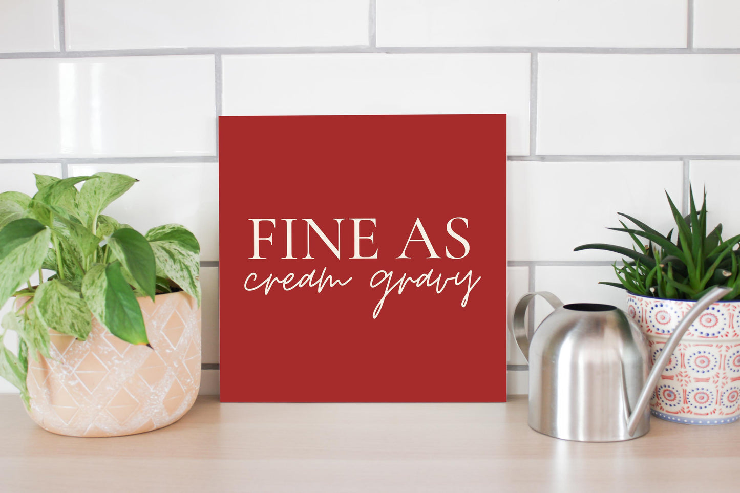 Modern Minimalist Texas Fine As Gravy | Wood Sign | Eaches | Min 2