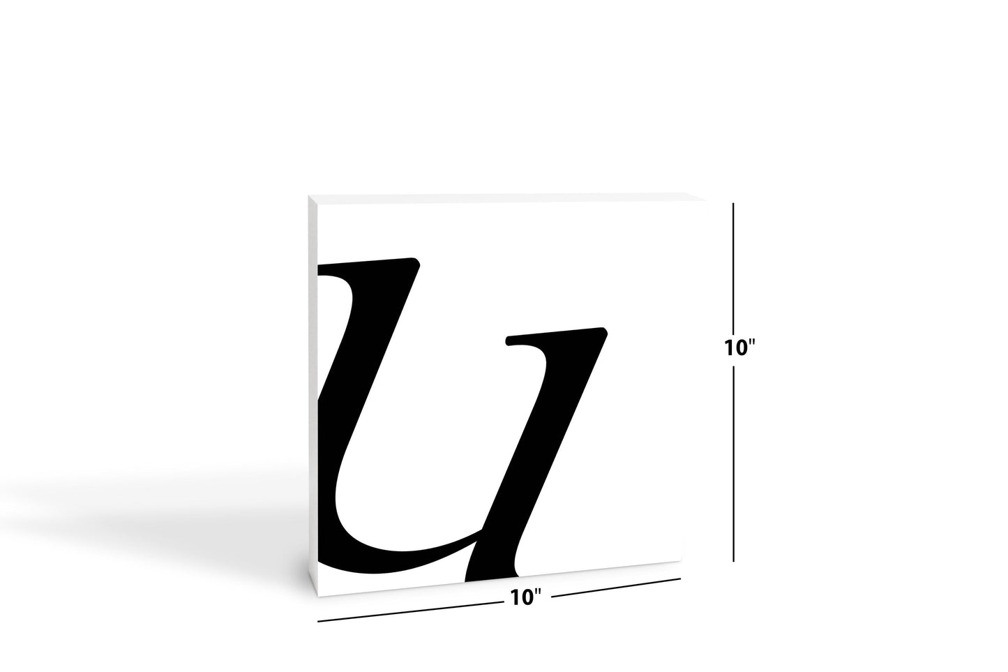 Minimal Monogram U | Wood Block | Eaches | Min 2