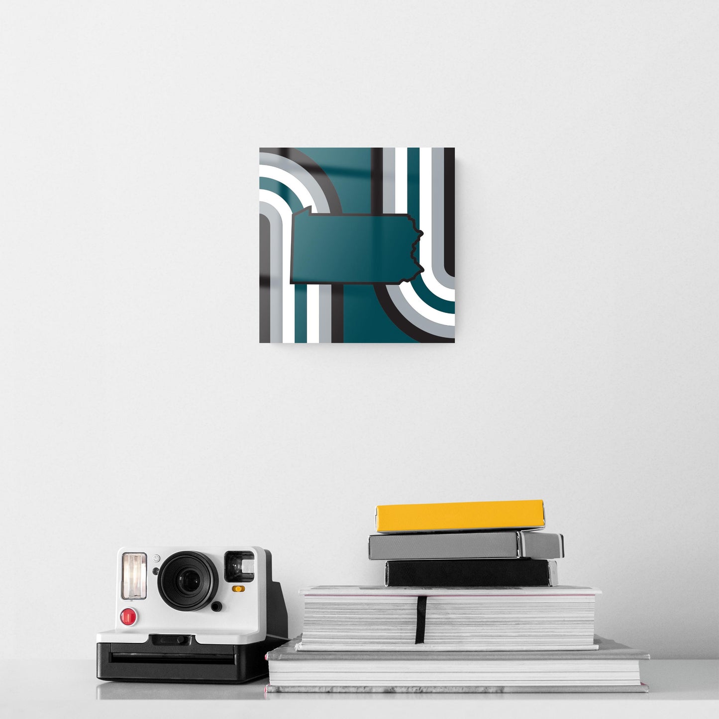 Modern Minimalist Pennsylvania Retro Shape | Hi-Def Glass Art | Eaches | Min 2