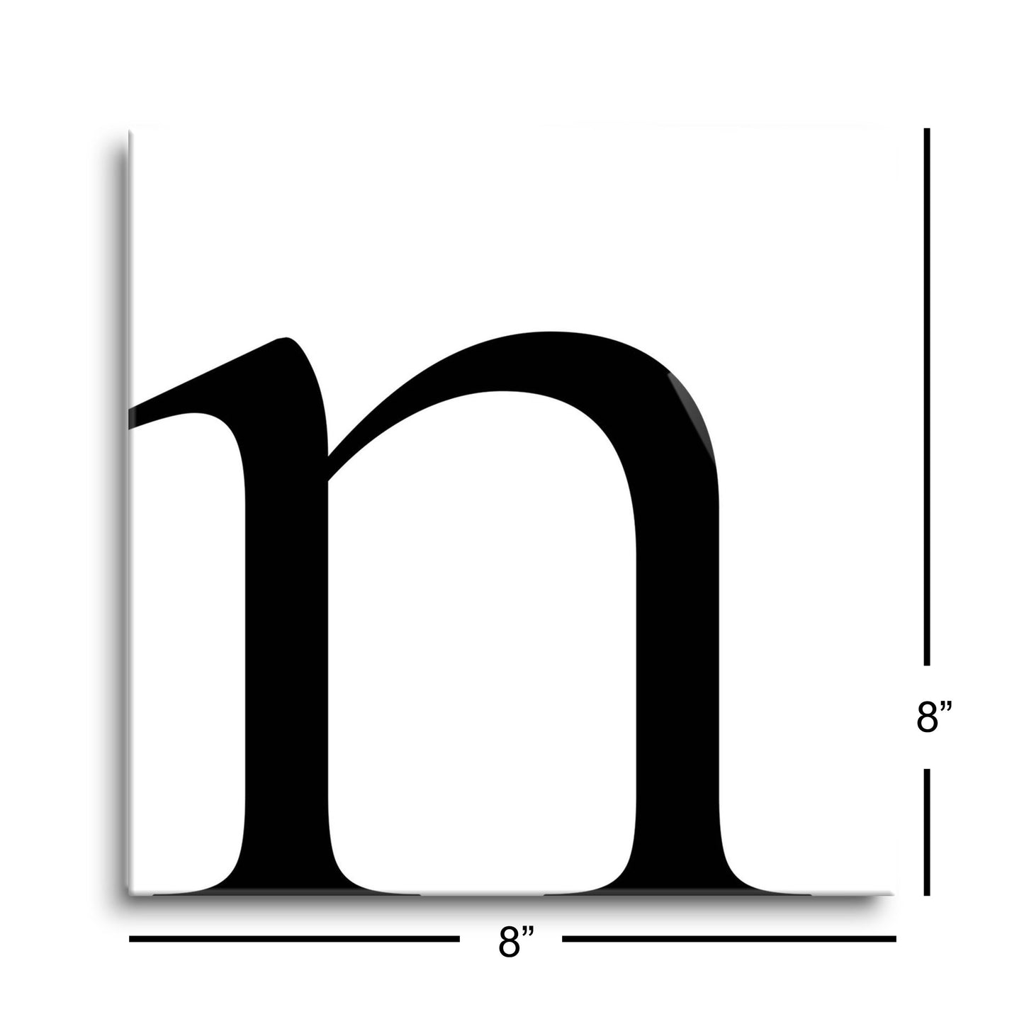 Minimal Monogram N | Hi-Def Glass Art | Eaches | Min 2