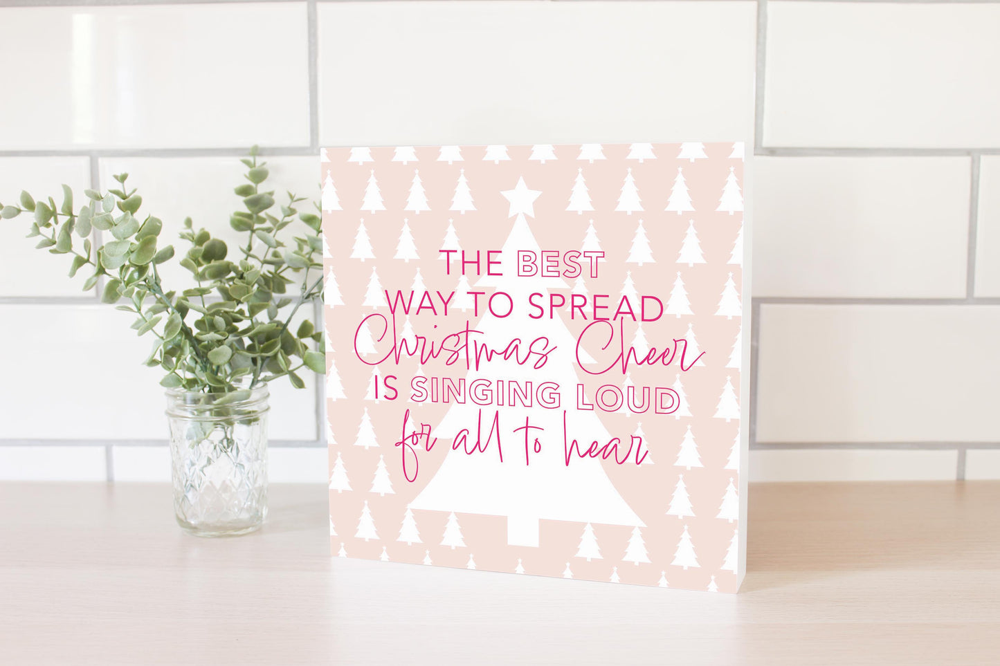 Christmas Cheer | Wood Block | Eaches | Min 2